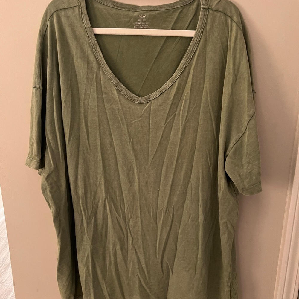 aerie green shirt !
